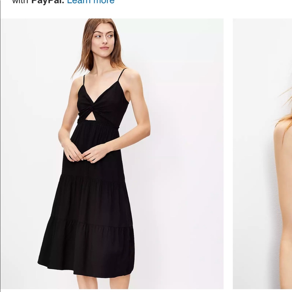 Loft midi keyhole dress